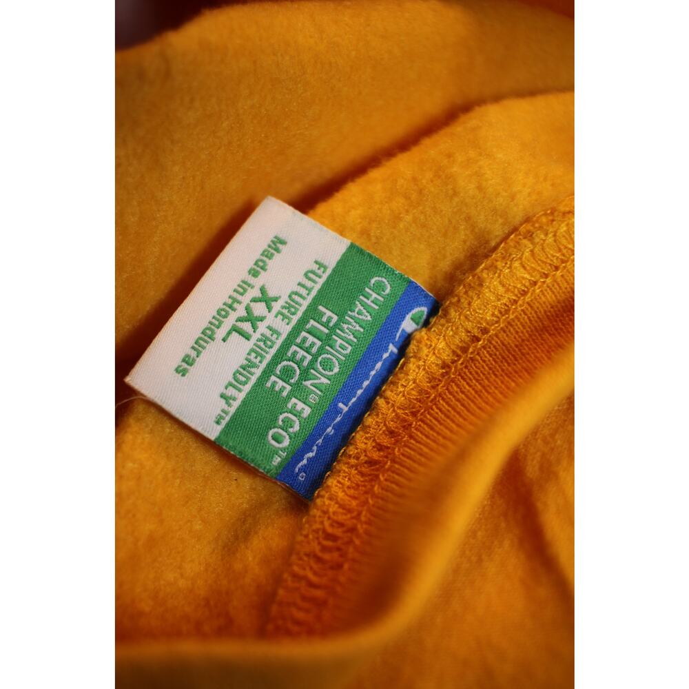 Champion Eco Fleece Marquette University Sweatshirt XXL Yellow Vintage sweater - Picture 6 of 10